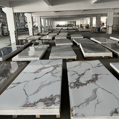Interior Decoration 3mm PVC Marble Sheet with High Glossy UV Coating and Additive