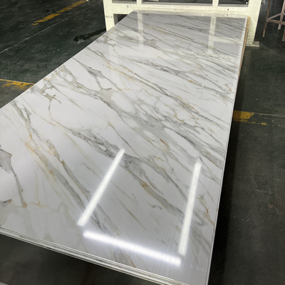 Interior Decoration 3mm PVC Marble Sheet with High Glossy UV Coating and Additive
