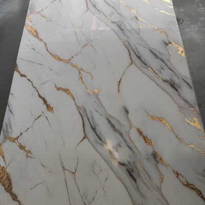1200x2800 Vinyl Flooring UV Marble Sheet PVC Marble Board Wall Panel Flexible Board