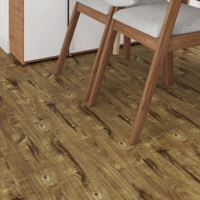 Unilin Locking Click System PVC Floor Tile with Waterproof and Simple Color Design