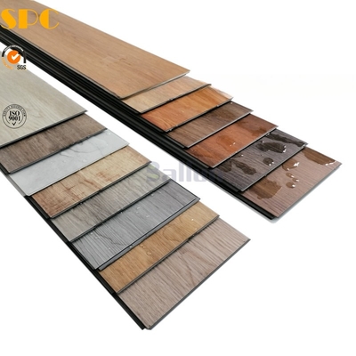 2 8mm Thickness PVC Hybrid Floor SPC Engineering Wood Grain Vinyl Plank Clip Flooring