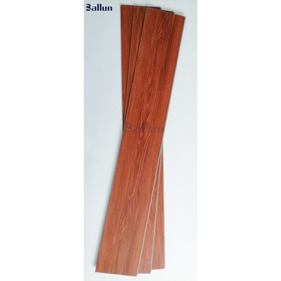 Red Brown Vinyl Plank Flooring Click Lock Wood Grain Finish Rigid Core Floors Samples
