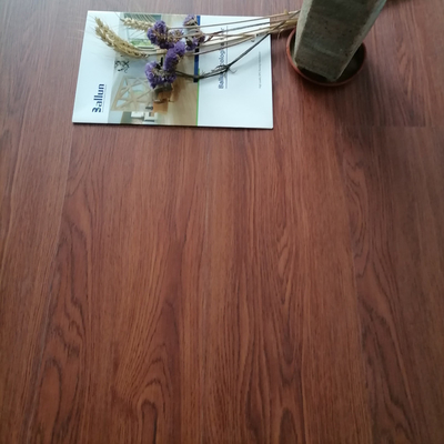 Red Brown Vinyl Plank Flooring Click Lock Wood Grain Finish Rigid Core Floors Samples