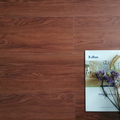 Red Brown Vinyl Plank Flooring Click Lock Wood Grain Finish Rigid Core Floors Samples