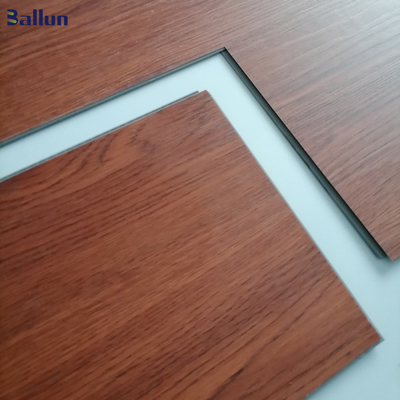 Red Brown Vinyl Plank Flooring Click Lock Wood Grain Finish Rigid Core Floors Samples