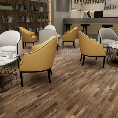 Eco-Friendly Oak SPC Vinyl Plank Flooring with Easy Click Installation and Rigid Core