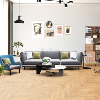 Waterproof and Wear Resistant SPC Flooring in Gray Wood Veneer with Click Lock System