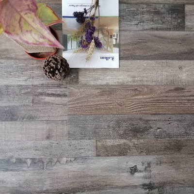 Indoor Unilin Click Lock Dark Brown Color Laminate Flooring with EVA Underlayment