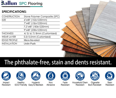 Customized Unilin Click Lock Luxury Vinyl Plank Flooring Easy Installation Guaranteed