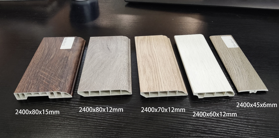 Durable PVC Skirting SPC Plastic Flooring Accessories 0.2mm/0.3mm/0.5mm/0.55mm/0.7mm