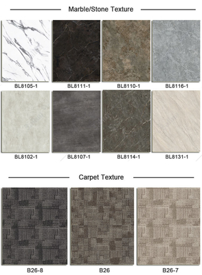 7mm 8mm Waterproof Interlock PVC Vinyl Plank Sheet for Stone Marble SPC Flooring Tiles