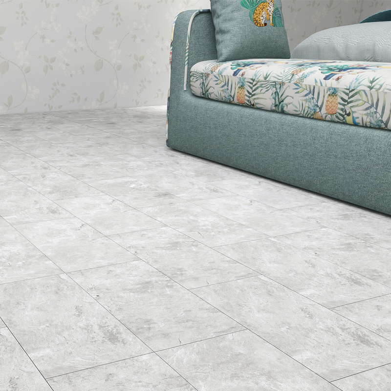 5mm SPC Plastic Flooring with Gorgeous Marble Carpet Design and ISO9001 Certification