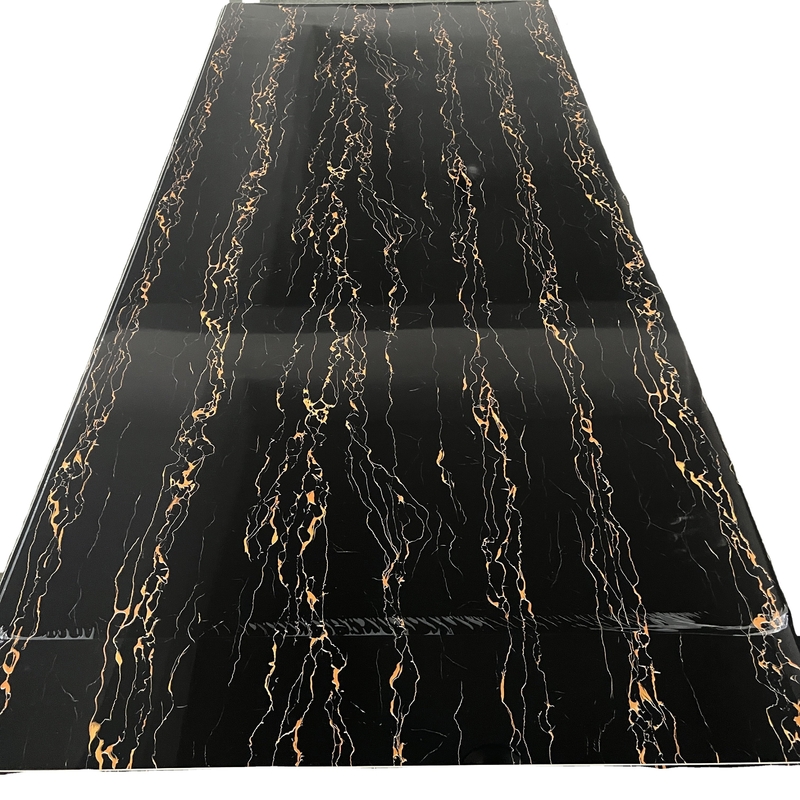 Modern Style Grey Tile Effect Bathroom PVC Wall Panels for Interior Wet Wall Cladding